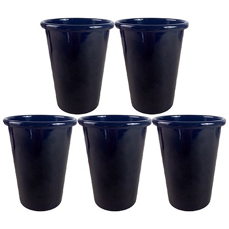 Kit 5 Copos de Tereré Alumínio Preto 350ml Nosso Tereré