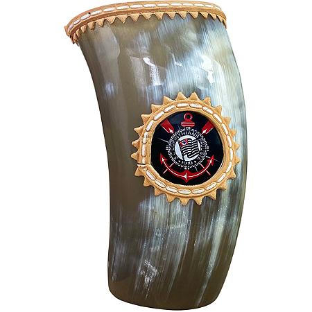 Copo Guampa Cuia Chifre Times Corinthians De Chimarrão Artesanal 225ml Nosso Tereré