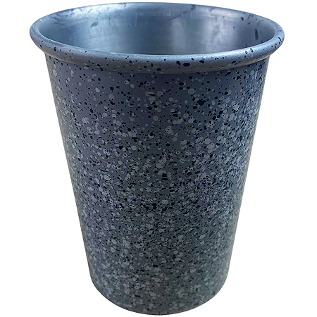 Copo de Tereré Alumínio Pintura Mármore Claro 350ml Nosso Tereré