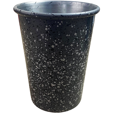 Copo de Tereré Alumínio Pintura Mármore Escuro 350ml Nosso Tereré