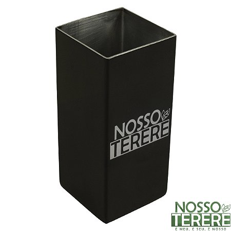 Copo Cuia em Inox Liso Nosso Tereré 250ml Preto