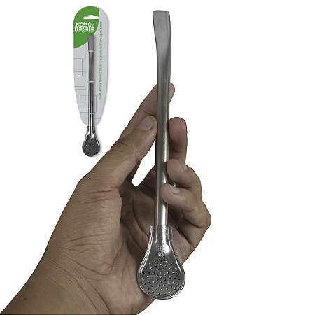 Bomba Terere Lisa Redonda 19cm Cromada Nosso Tereré