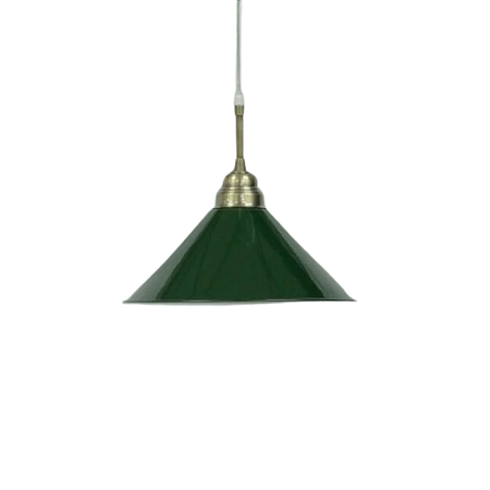 Pendente Bilhar Verde Inglês / Dourado 30cm 1xe27