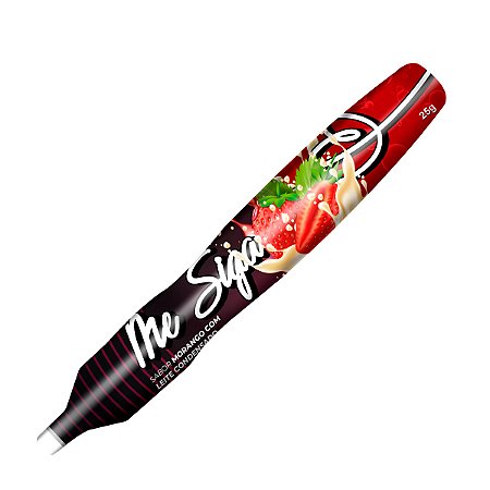 Me Siga Morango com Leite Condensado 20g Caneta Gel Comestível Pepper Blend