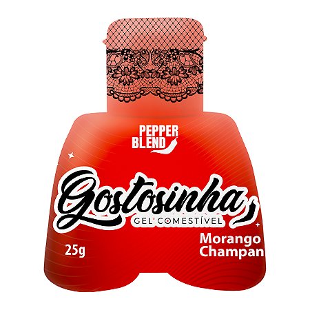 Gostosinha Hot Morango com Champanhe 25g Gel Comestível Para Oral Pepper Blend