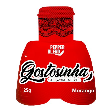 Gostosinha Hot Morango 25g Gel Comestível Para Oral Pepper Blend