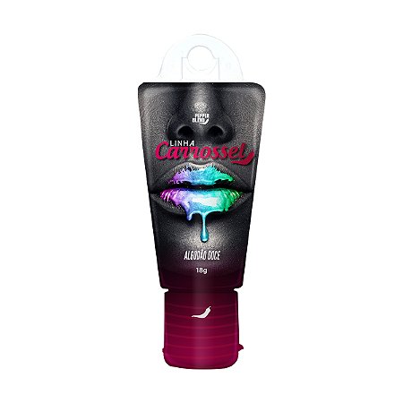 Carrossel Glitter Algodão Doce 18g Gel Lubrificante Comestível Pepper Blend