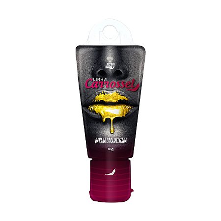 Carrossel Glitter Banana Caramelizada 18g Gel Lubrificante Comestível Pepper Blend