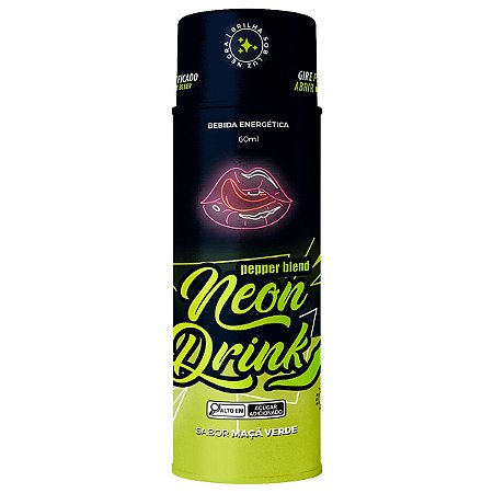 Energético Neon Drink Maçã Verde 60ml Brilha Na Luz Negra Pepper Blend