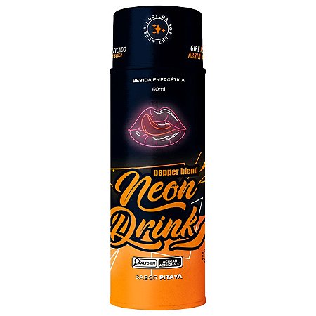 Energético Neon Drink 60ml Pitaya Brilha Na Luz Negra Pepper Blend