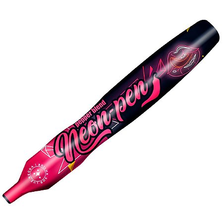 Neon Pen Morango Com Lichia 30g Caneta Gel Comestível Brilha na Luz Negra Pepper Blend