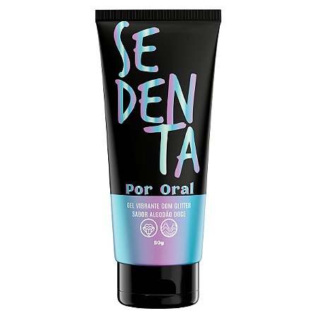 Sedenta Por Oral Algodão Doce Gel Vibrante Comestível com Glitter 50g Pepper Blend