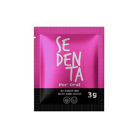 Sachê Sedenta Por Oral Lollipop 3g Gel Vibrante Comestível com Glitter Pepper Blend