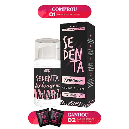 COMPROU, GANHOU - 1 Sedenta Selvagem 50g e Ganhe 02 Sachês Sedenta Selvagem 3g Pepper Blend (VAL. 05/26)
