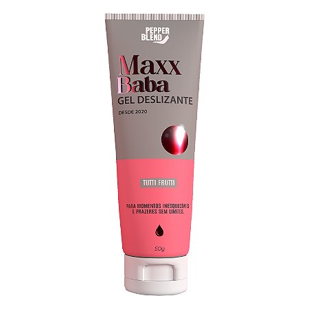 Maxx Baba 50g Lubrificante A Base de Água Tutti Frutti Zero Açúcar Pepper Blend