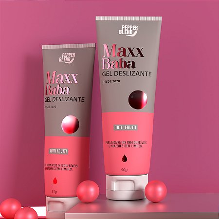 Maxx Baba 50g Lubrificante A Base de Água Tutti Frutti Zero Açúcar ...