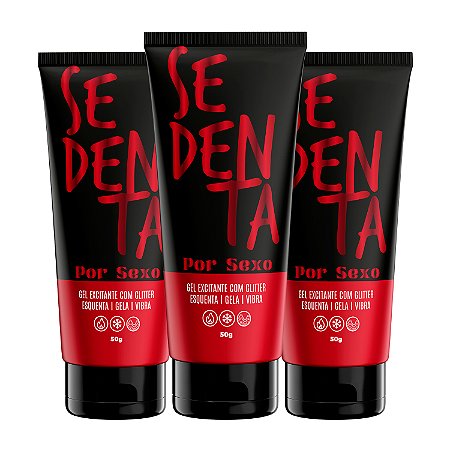 Kit Sedenta Por Sexo 50g Gel Excitante com Glitter Pepper Blend