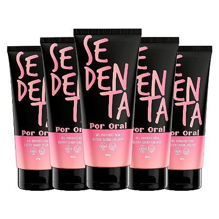 Kit Sedenta Por Oral Lollipop 50g Gel Vibrante Comestível com Glitter Pepper Blend