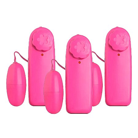 Kit Vibrador Bullet Multi Velocidades Estimulador de Clitóris Rosa - Sexy Import