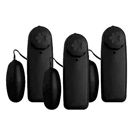 Kit Vibrador Bullet Multi Velocidades Estimulador de Clitóris Preto - Sexy Import