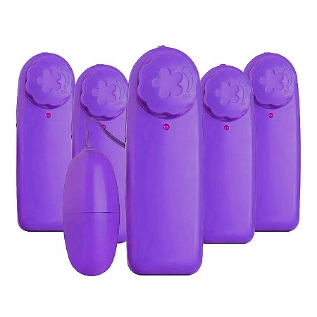 Kit Vibrador Bullet Multi Velocidades Estimulador de Clitóris Roxo - Sexy Import