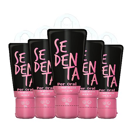 Kit Sedenta Por Oral Lollipop 18g Gel Vibrante Comestível com Glitter Pepper Blend