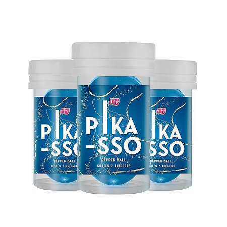 Kit Pepper Ball Pikasso Bolinha Explosiva Gela e Retarda Pepper Blend