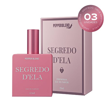 Kit Perfume Feminino Segredo D'ela Eau de Parfum 25ml - Pepper Blend
