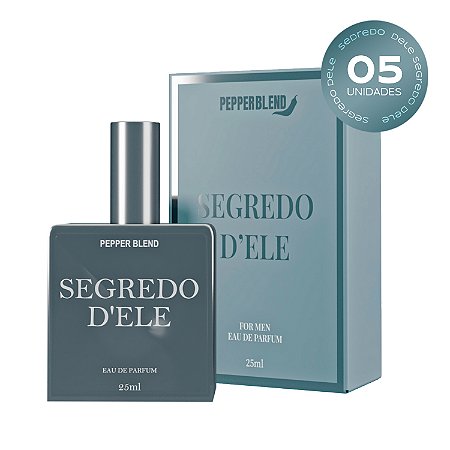 Kit Perfume Masculino Segredo D'ele Eau de Parfum Amadeirado 25ml - Pepper Blend