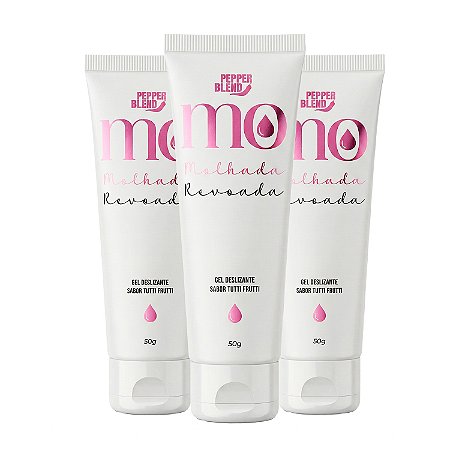 Kit Gel Deslizante Íntimo Revoada Molhada Sabor Tutti Frutti 50g - Pepper Blend