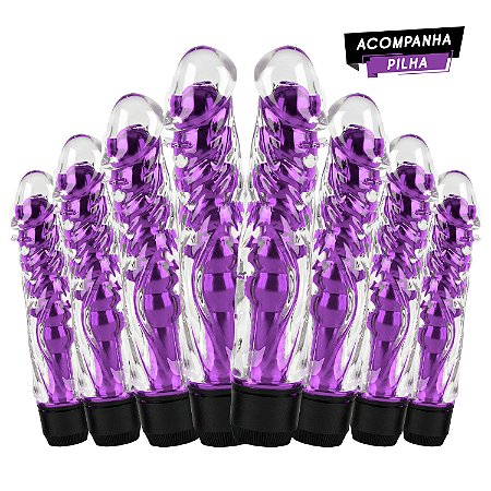 Kit Vibrador Personal Rosa com Capa Texturizada - Importado