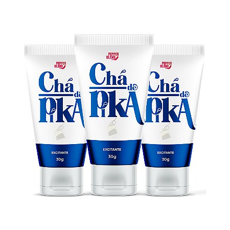 Kit Chá de Pika Gel Prolongador Excitante Masculino Comestível 30g Pepper Blend