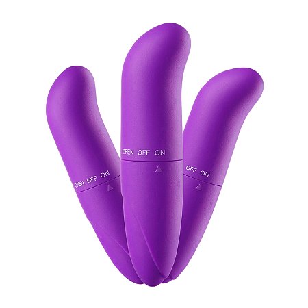 Kit Vibrador Ponto G Toque Aveludado Roxo Importação