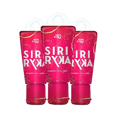 Kit Siriryca 18g Gel Excitante Comestível Esquenta, Gela e Vibra Feminino Pepper Blend