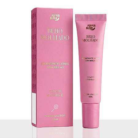 Beijo Molhado Hidratante Labial com Brilho Sabor Lollipop 15ml Pepper Blend