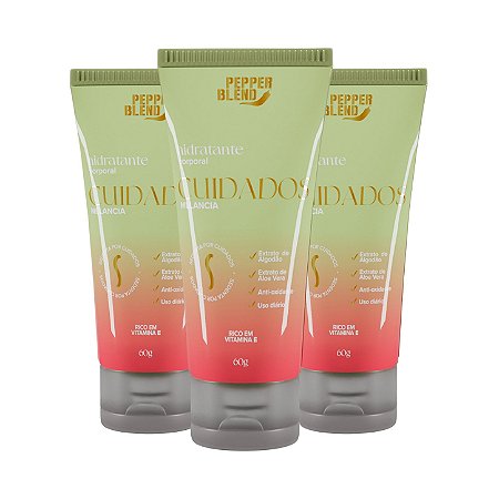 Kit Hidratante Corporal Melancia 60g Sedenta por Cuidados Pepper Blend