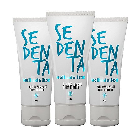 Kit Sedenta Molhada Ice 50g Gel Deslizante Com Glitter Eucalipto Pepper Blend