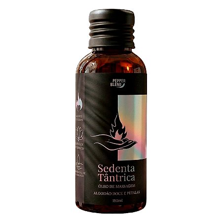 Sedenta Tântrica Óleo de Massagem Algodão Doce e Pétalas 120ml Pepper Blend