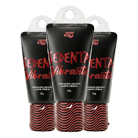 Kit Sedenta Vibrante 18g Gel Excitante Cereja Pepper Blend