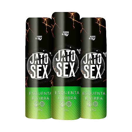 Kit Jato Sex Esquenta e Vibra 18g Gel Excitante Comestível Pepper Blend