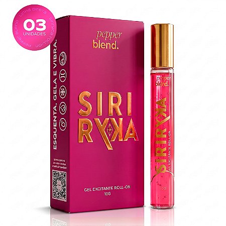 Kit Gel Roll-on Siriryka Excitante Esquenta Gela Vibra 10g Pepper Blend