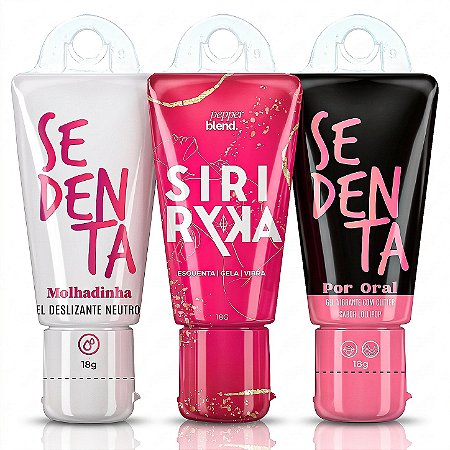 Kit 3 Produtos Sex Shop Gel Lubrificante Íntimo Sedenta Molhadinha Excitante Feminino Oral Beijável