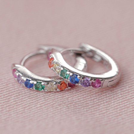 ARGOLA CRAVEJADA 12MM RAINBOW