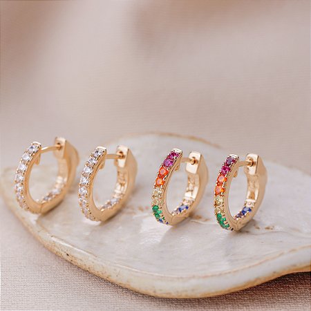 ARGOLA CRAVEJADA 12MM RAINBOW