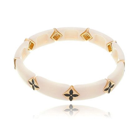 PULSEIRA FLORES DE QUATRO PÉTALAS
