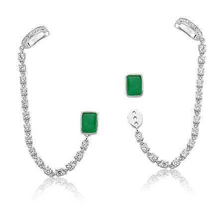 BRINCO RETANGULAR RIVIERA COM PIERCING