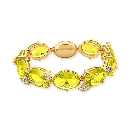 PULSEIRA CRISTAIS PRASIOLITA FECHO IMA OVAL