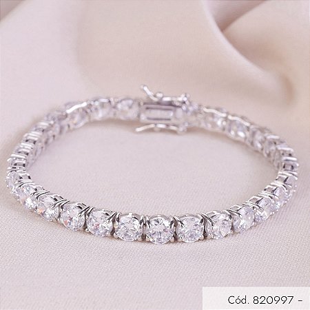 PULSEIRA RIVIERA ZIRCONIAS REDONDAS 5MM