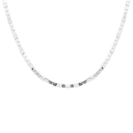 CHOKER DE PLAQUINHAS  COM PONTOS DE LUZ RÓDIO PP