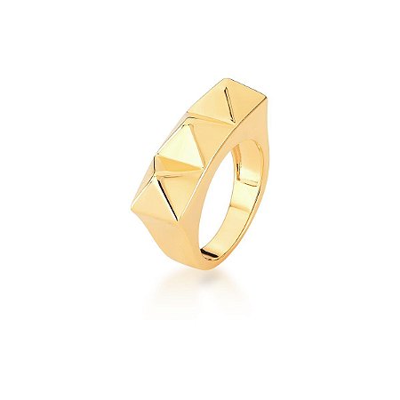 ANEL SPIKE BANHADO A OURO SM